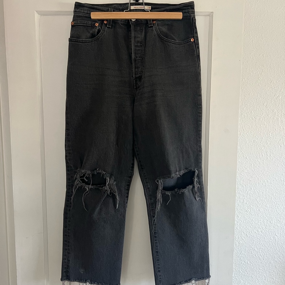 Ribcage Straight Ankle Size 30 Black